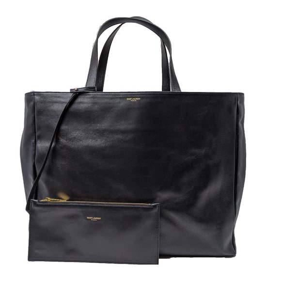 SOLD Saint Laurent Black East West Reversible Tote - Picture 1 of 7